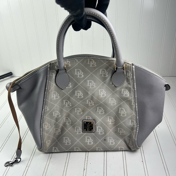 Dooney & Bourke Maxi Quilt Sydney Gray Satchel Shoulder Bag Vintage $400 - Picture 12 of 15